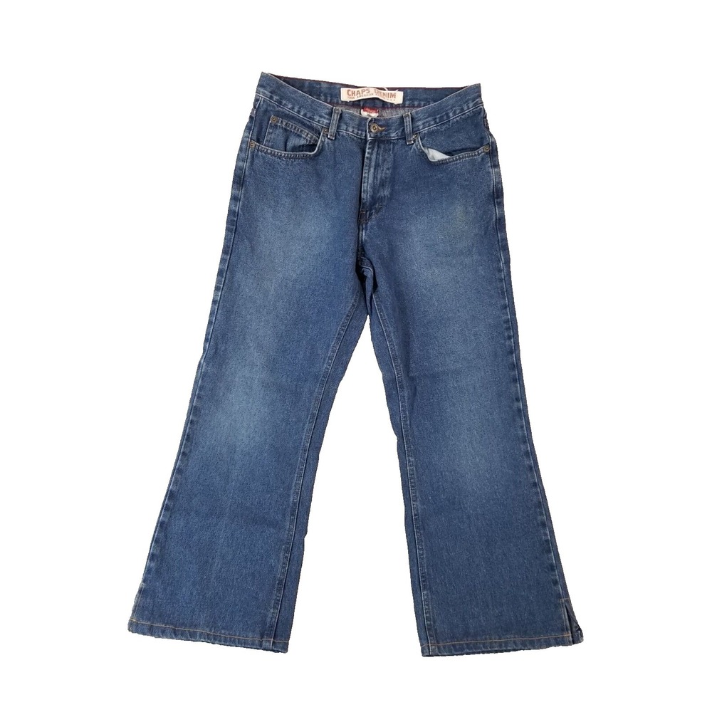 Chaps denim jeans men's 32x28 relaxed straight blue denim pants